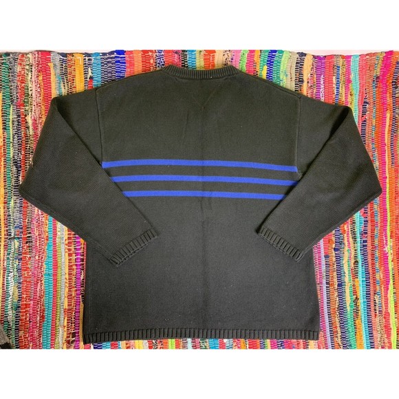 Tommy Hilfiger Men Casual Outdoor Long Sleeve Cotton Sweater Size Large Black - Picture 2 of 7